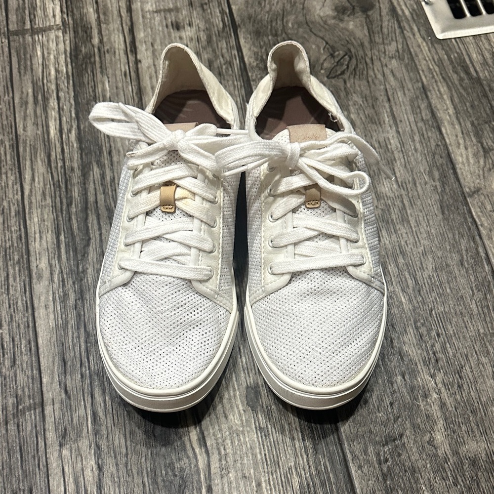 OluKai Perforated White Women's Sneakers